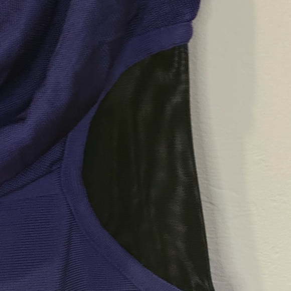 Bebe Mesh Panel Bandage Bodycon Dress Open Back Cowl Neck Small - Picture 6 of 6